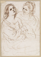 H 008
<br/>
Jonge vrouw, gesteund door een oude vrouw
<br/>
<em>Guercino (1591-1666)</em>